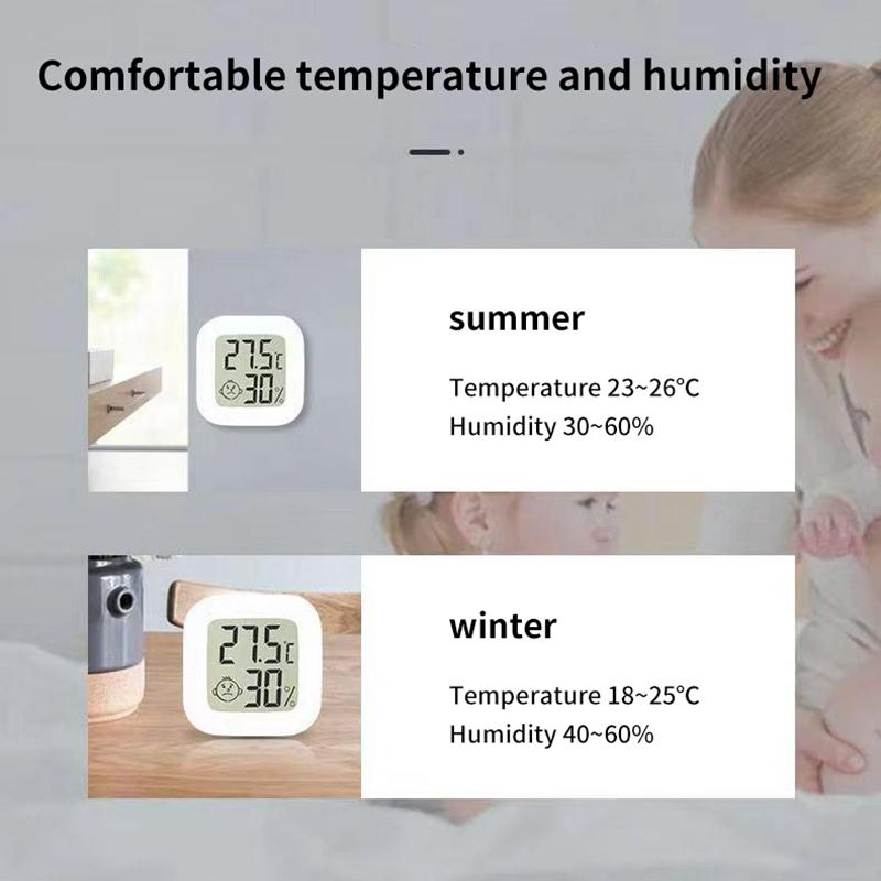 LCD digitální teploměr vlhkoměr Vnitřní pokoj Elektronický měřič teploty Vlhkoměr Senzor Meteorologická stanice pro domácnost