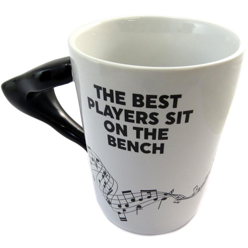 Les Trésors De Lily [P4177] - Ceramic Mug 'Musicology' White Black (Piano) - 13. 5x12. 5cm