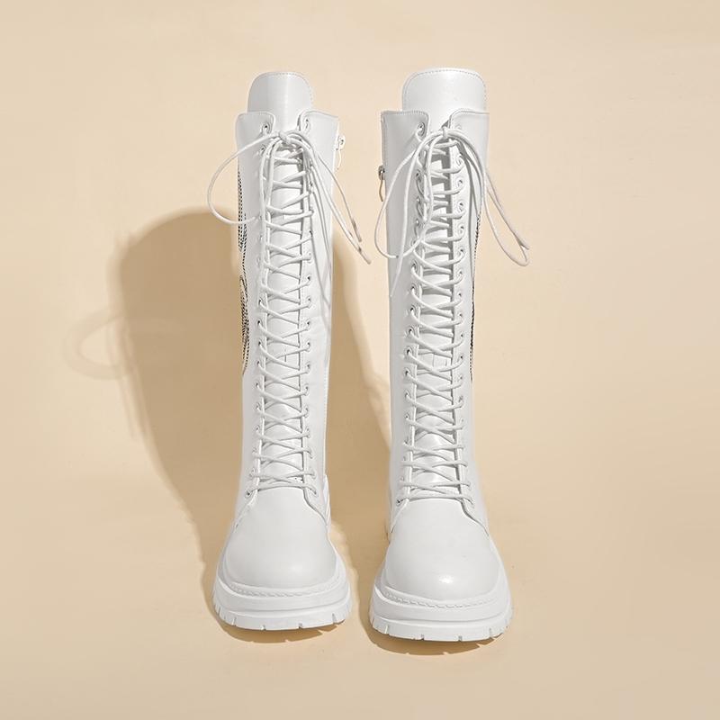 Fashion 2025 Fall/Winter New Inside Heightened High Boots Women's Knee-Free Platform High Boots