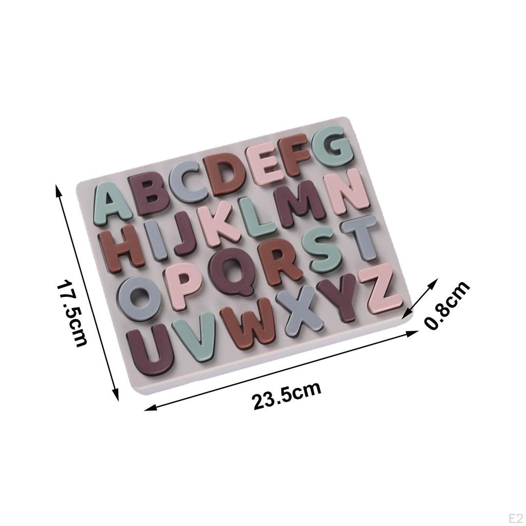 Silicone Educational Abc Puzzle Montessori Education Toys Color Recognition Toy Preschool Game for