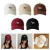 Breathable Cotton Blend Embroidered Puppy Design Adjustable Unisex Baseball Hat Multiple Colors
