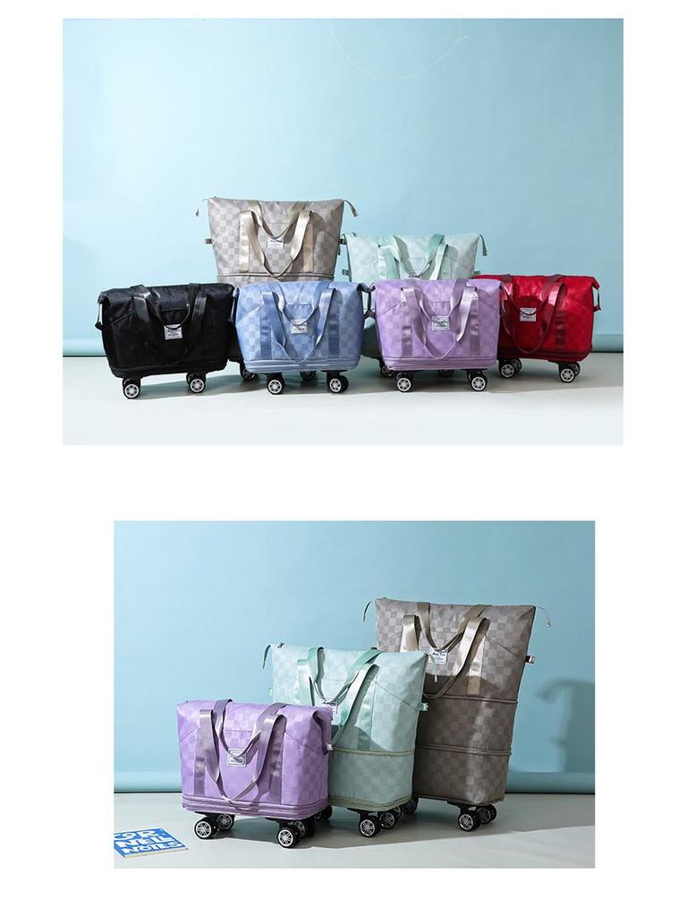 Large Capacity Expandable Wheeled Travel Bag with Dry/Wet Separation & Carry-On Maternity Option