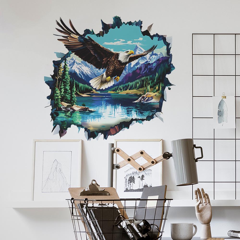 Zlomená zeď Orel Ložnice Obývací pokoj Pracovna Domácí pozadí Zkrášlení Dekorativní nálepka na zeď