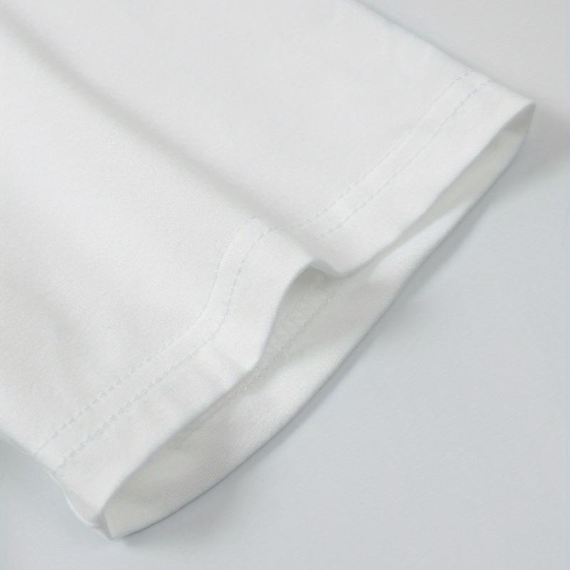 Trendy Graphic Print Women's Short Sleeve Polyester Blouse Relaxed Fit Windproof