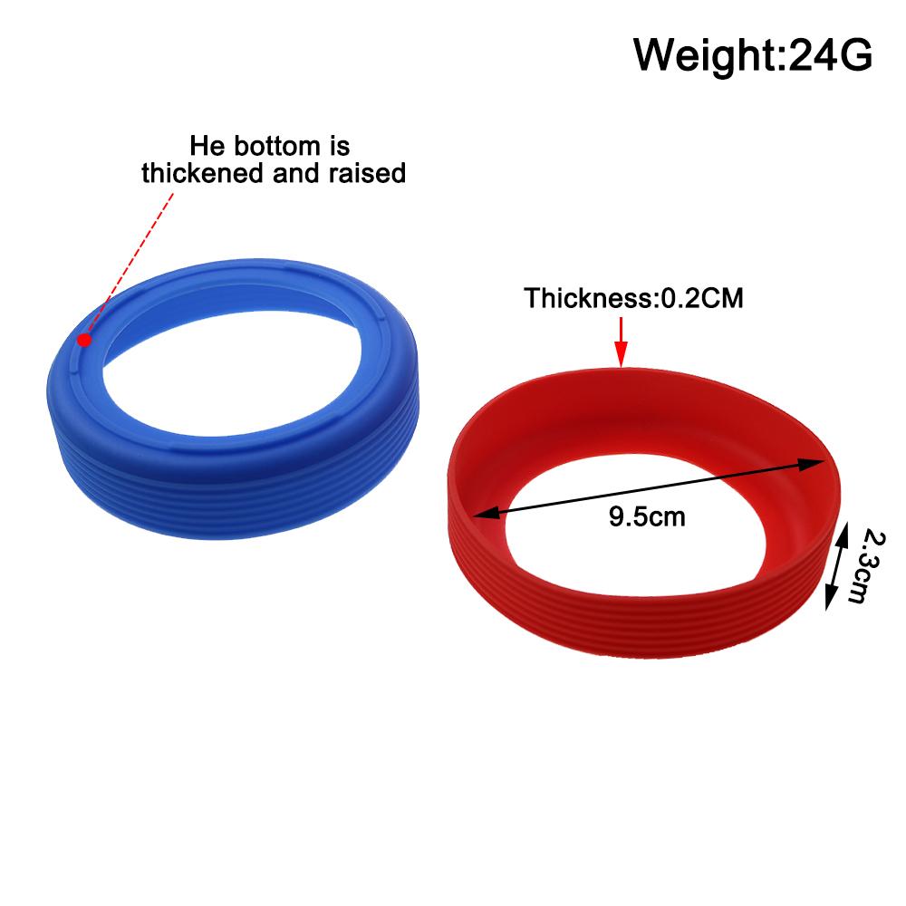 1Pc Diameter 9.5CM 24G Threaded Soft Silicone Cup Bottom Cover Wear Resistant Ring Sleeve Anti Slip Good Toughness Elastic