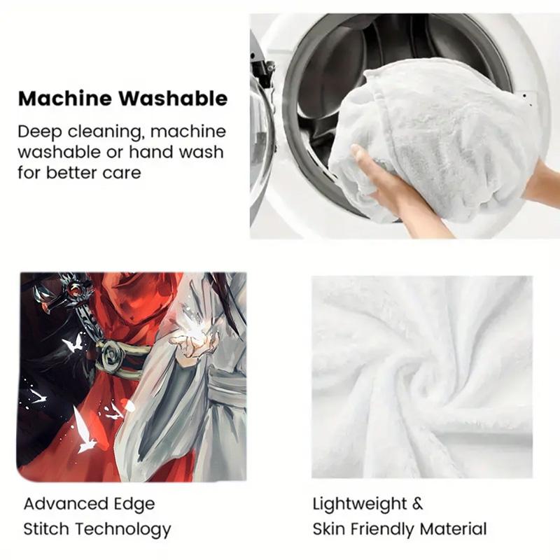The Grandmaster of Demonic Cultivation 2D Flat Pattern Flannel Blanket High quality All Seasons Warmth and Comfort Perfect for Christmas Gifts.MMT0918
