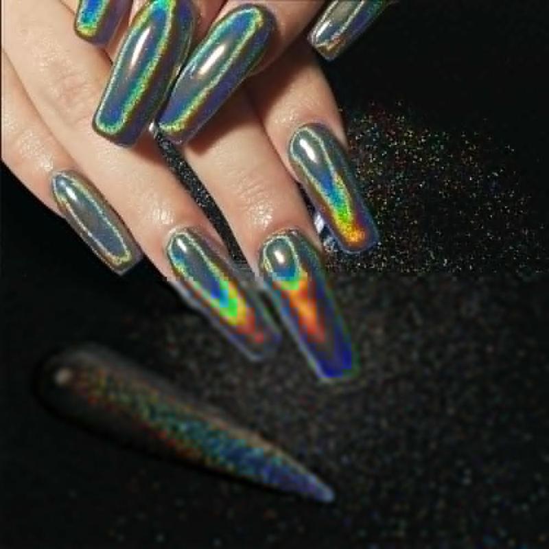 12 siatek / pudełko Holograficzny brokat do paznokci Pigment laserowy kolorowy pył Nail Art Decoration!
