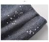 2025 Winter Elegant High-Waist Mid-Length Sequin Wool Slit Skirt for Women