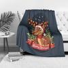 Tuniu Christmas Throw Blanket Cute Reindeer Sofa Bed Room Decor Festive Warm Soft Gift Idea