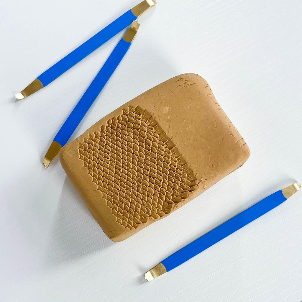 Clay Sculpting Tool Fish Scale Texture Pottery Carving Tool Ceramic Clay Modelling Tool for Pottery and Ceramic Crafting
