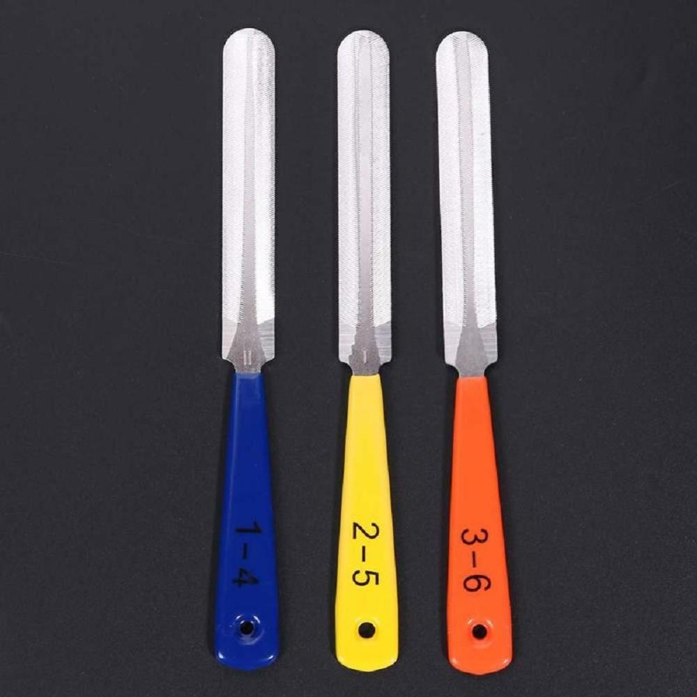 3PCS Guitar Gauged Nut Saddle Files Fret Crowning Slot Filing Luthier Repair Too