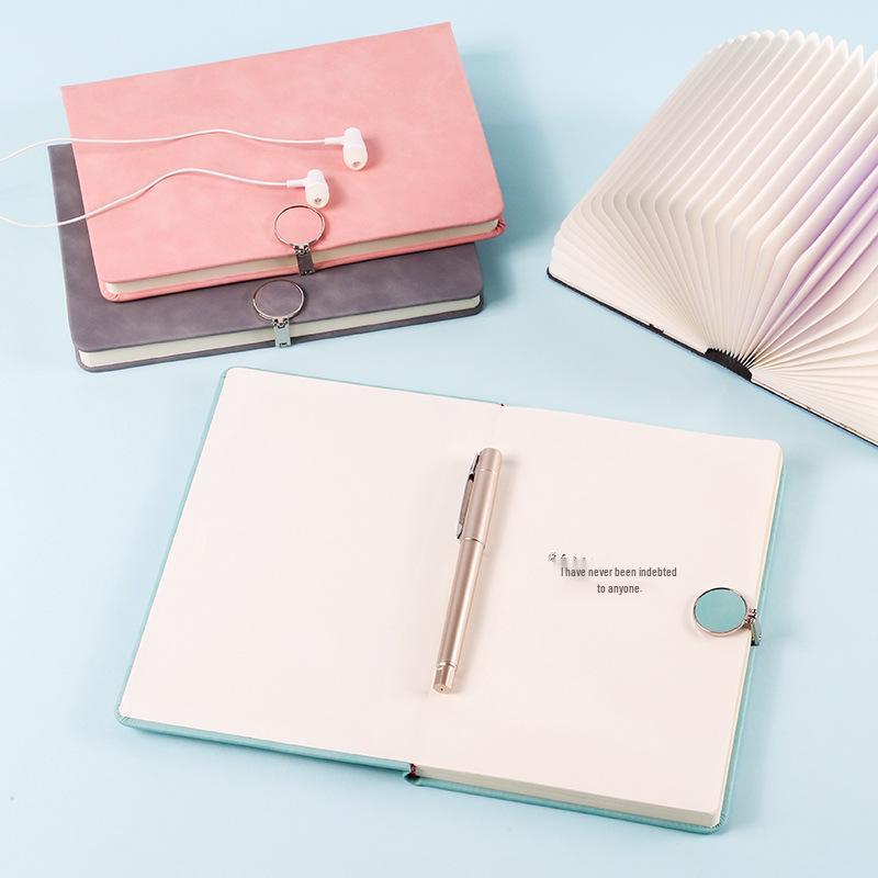 Custom Logo A5 Leather Notebook with Buckle for Business Meetings