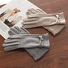 Velvet Lined Women Winter Gloves Thickened Touch Screen Gloves  for Winter Use