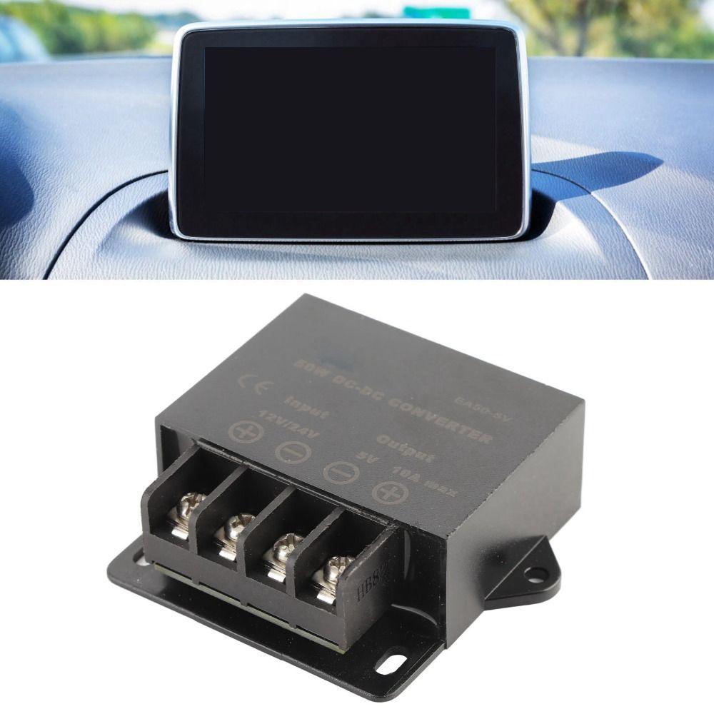 DC 24V 12V to 5V 10A Voltage Regulator 50W DC Adapter Power Converter  Auto LED Display