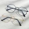 Minimalist Octagonal Full Rim Metal Frame Glasses for Women