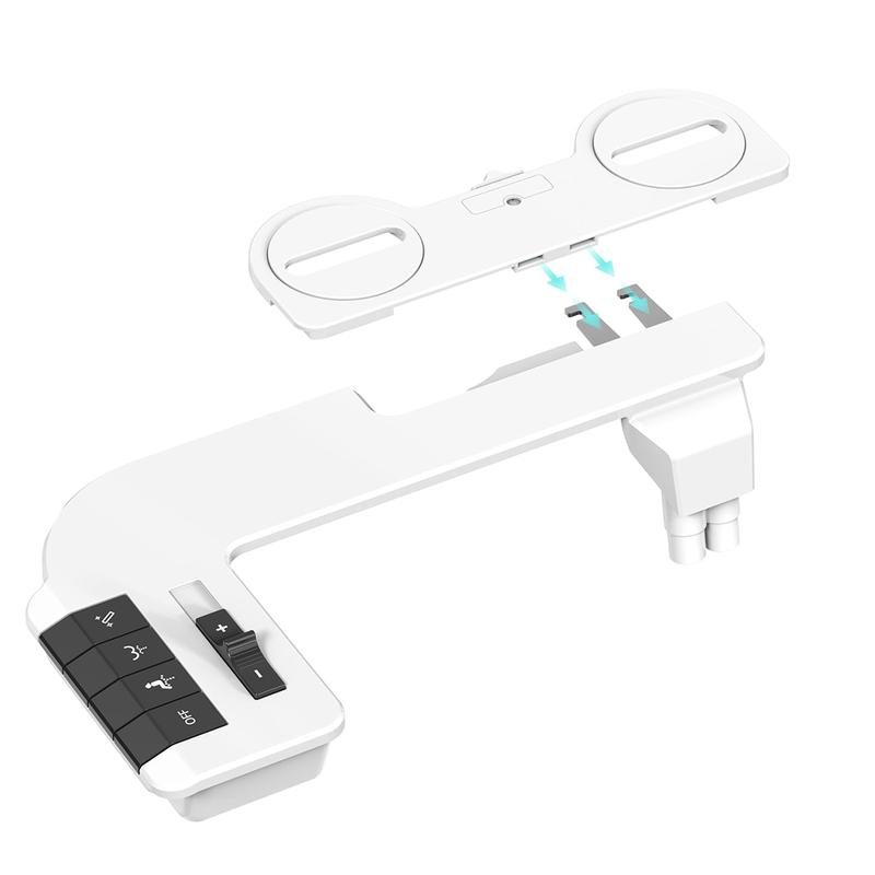Bidet Attachment,Ultra Thin Design, Non-Electric Cold Water Bidet Toilet Seat Attachment,Retractable Self-Cleaning Dual Nozzles