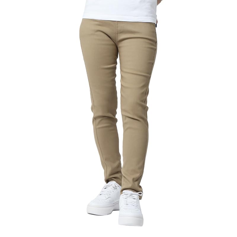 

[M.R.U.] leggings ladies leggings pants Fleece lining twill Was it warm stretch beige LL