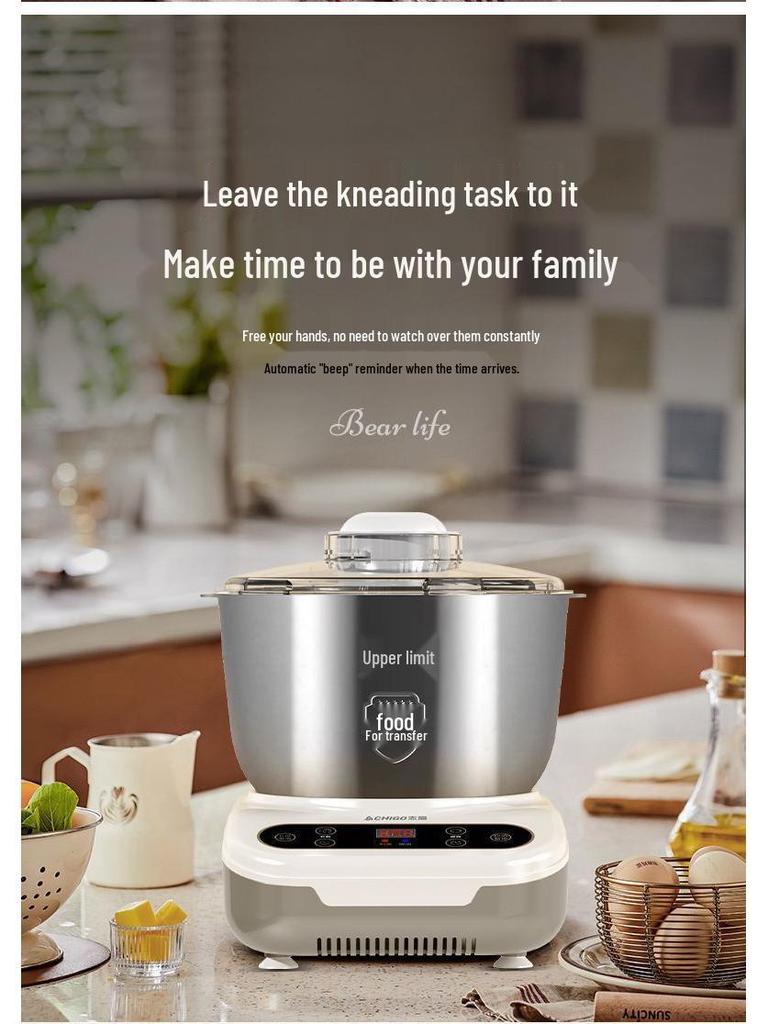 Multifunctional Automatic Dough Mixer and Kneader for Home Use