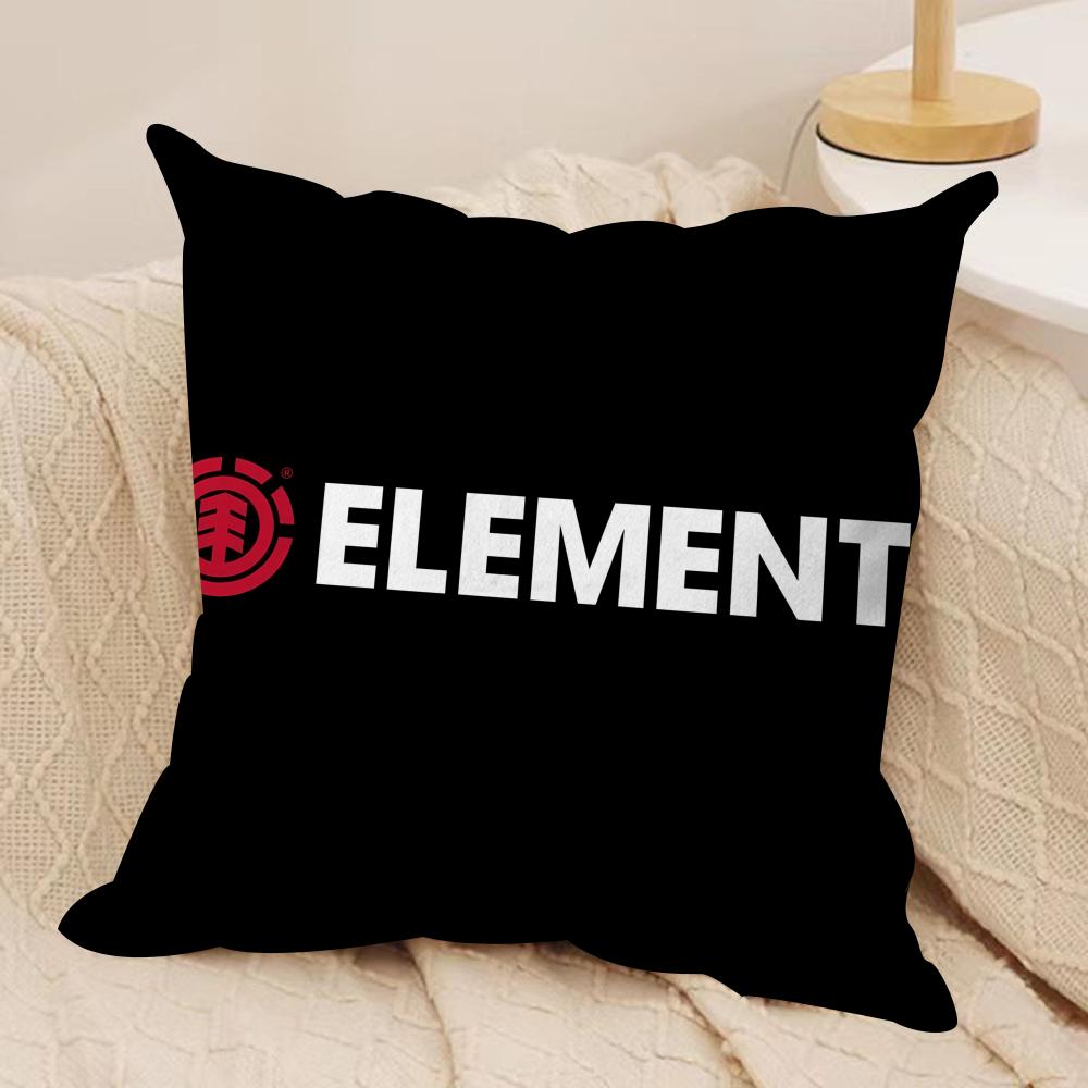 E-Element Logo Cushion Cover Silky Short Plush Sofa Pillow Cover Hidden Zipper Soft Dustproof Case for Home Decor