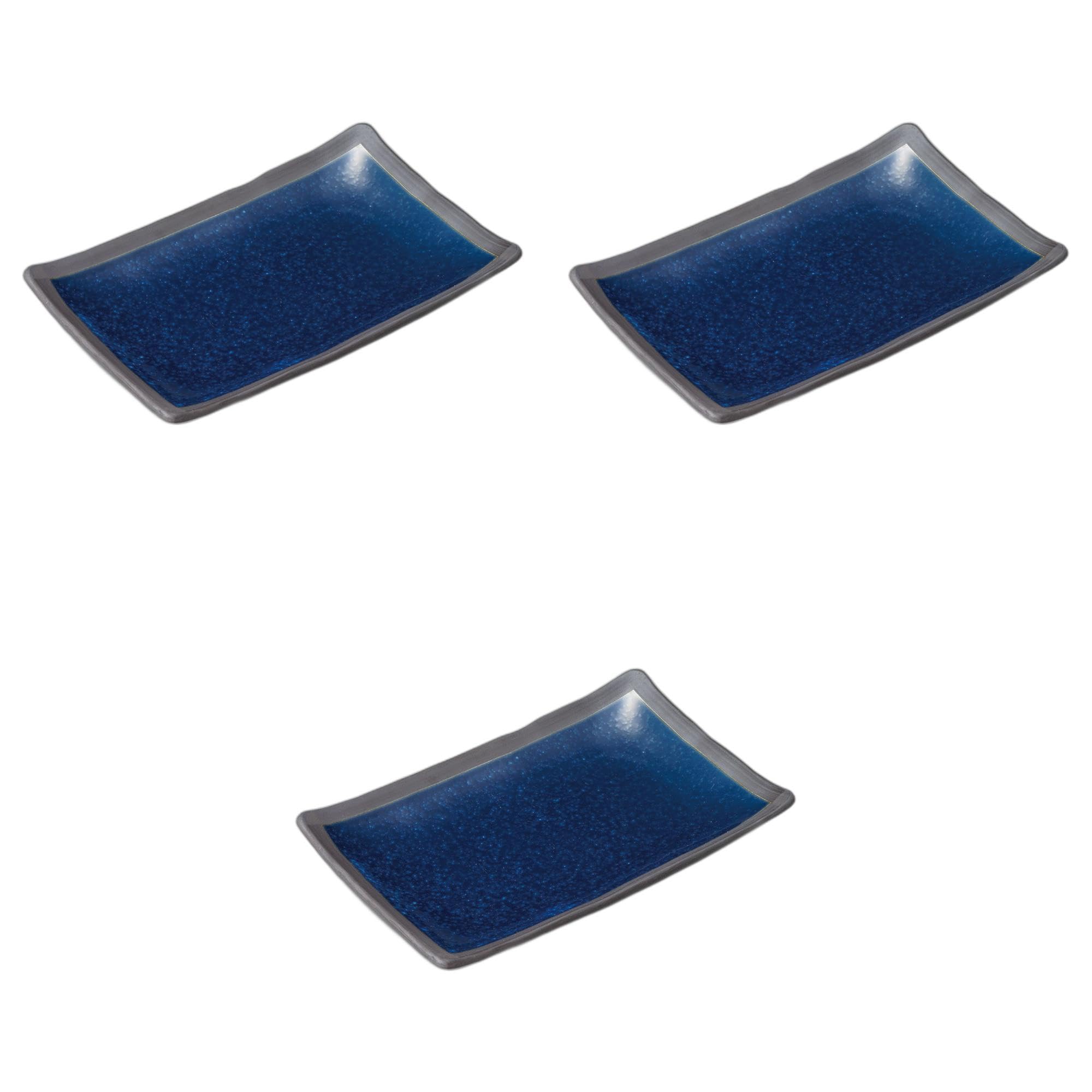 

Set of 3 Momoyama Indigo Ceramic Dish x 13 x Setomonohonpo Ceramic Dish 7.0 [20.3 2.7 cm]