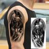 1 Vel Cool Krijger Gladiator Tijdelijke Tatoeages Voor Mannen Vrouwen Realistisch Wolf Leeuw Waterdicht Nep Tatoeage Lichaam Arm Kunst Sticker