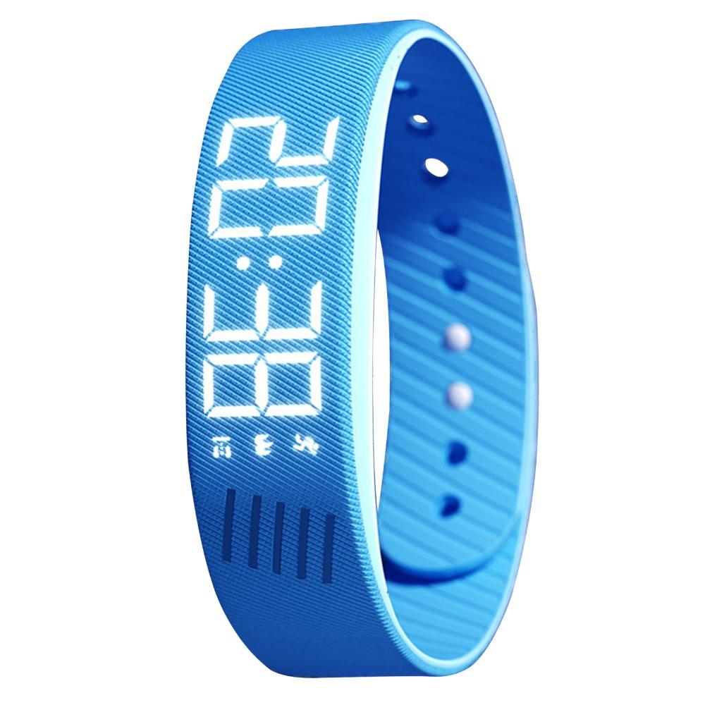 Adjustable Band Vibrating Alarm Wristband LED Digital Display Silent Wrist Shock Bands Travel Use