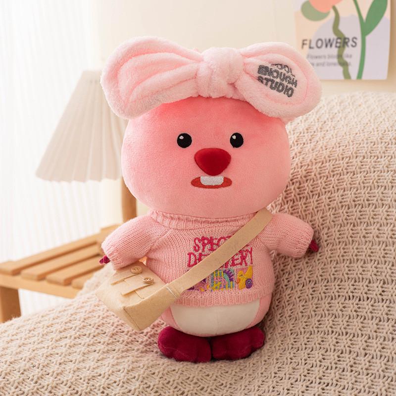 Animal Plush Loopy Soft Short Fur Pp Cotton Filling For Children Gift Dolls