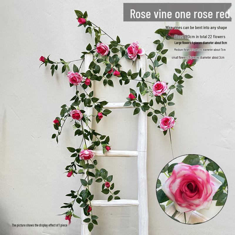 Artificial Rose Flower Vine for Indoor & Outdoor Decor розы красного