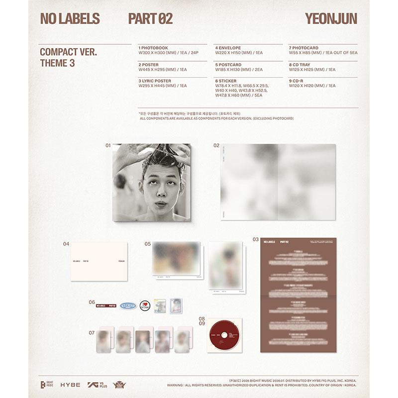 [Pre-order] YEONJUN (TXT) - NO LABELS : PART 02 (Compact Ver) (Online Benefit)