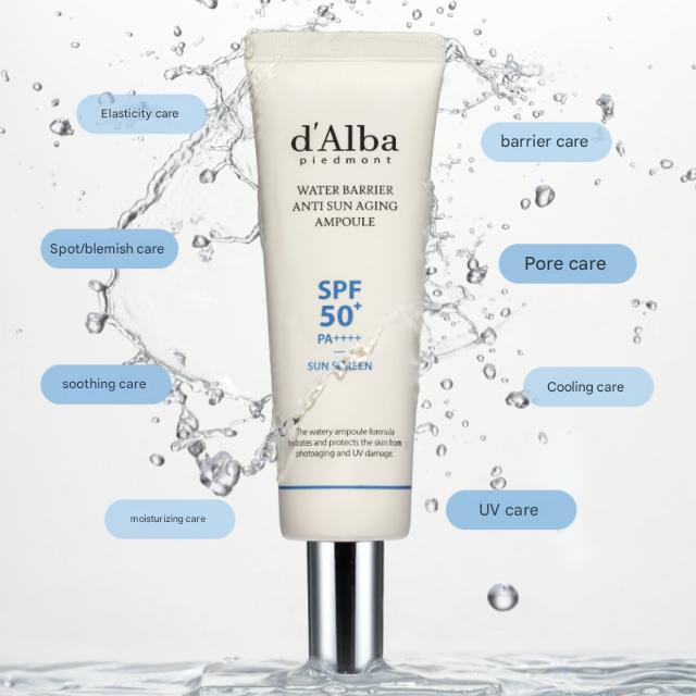 d’Alba Water Barrier Anti Sun Aging Ampoule SPF50+ / PA++++ 50ml (3 Options)