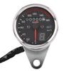 Motorcycle Digital Odometer Speedometer Tachometer Gauge with LED Indicator Black