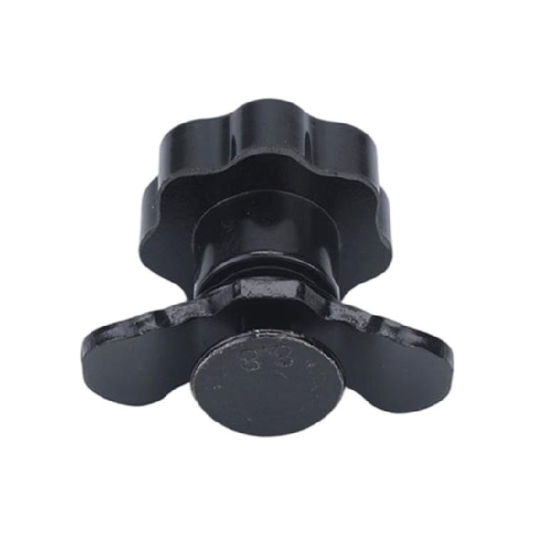 Roof Rack Adjustment Fastener Kit with Threaded Star Knob Hardware, Metal 4 Piece Set for Replacement Mounting Tasks
