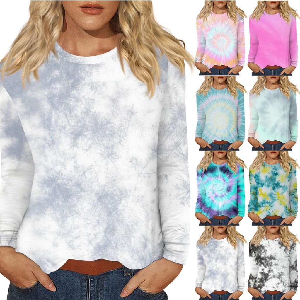 Women's Daily Casual Long-sleeved Printed O-neck Top