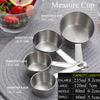 4Pcs Stainless Spoon Seasoning Steel Measuring Cup Cooking Scoop Kitchen Tools