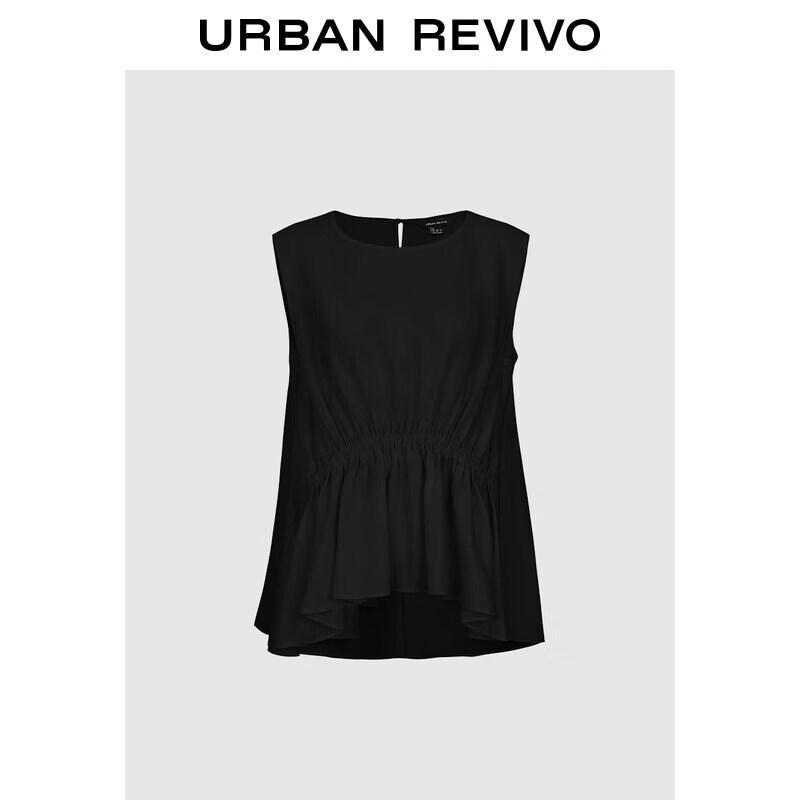 

Elegant Pleated Sleeveless Blouse L