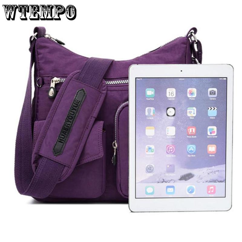 WTEMPO Ladies Casual Fashion Waterproof Nylon One-shoulder Travel Messenger Bag