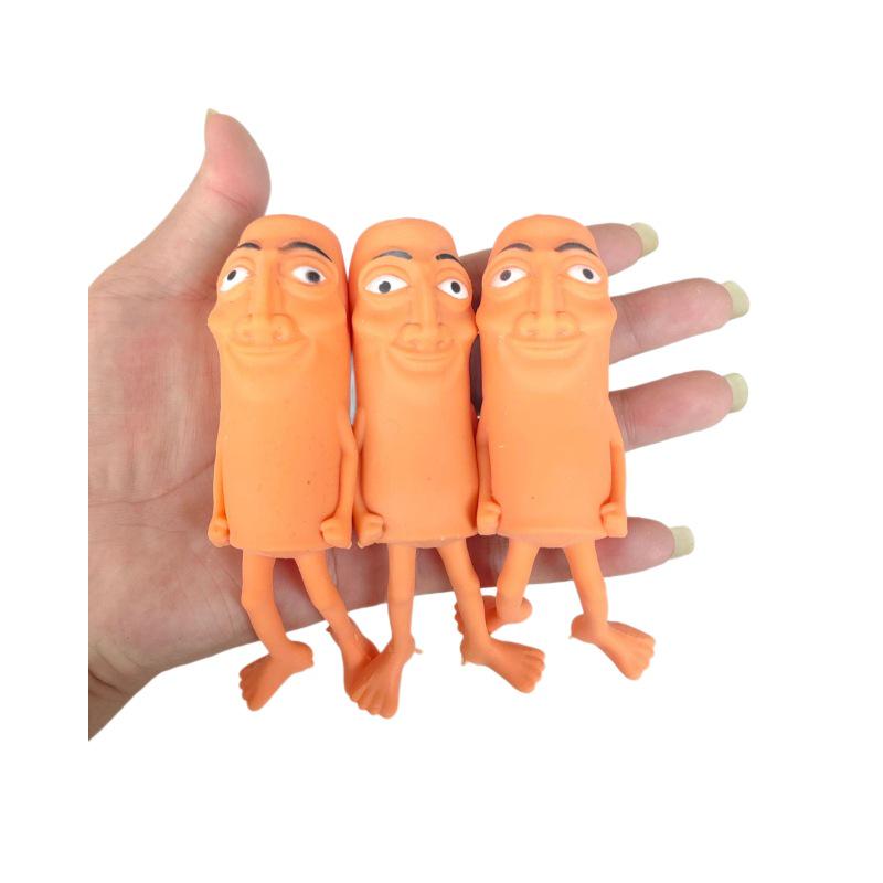 Cross-border Classic Wooden Stick Man Decompression Squeeze Toy - Goofy Figurine