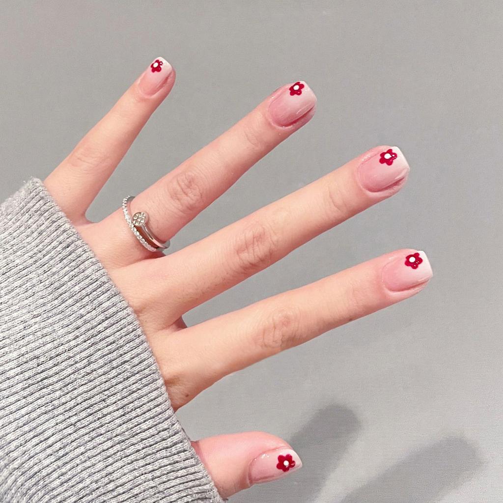 1PC 3D Summer Five Petals Florals Colorful Flowers Nail Stickers Floral Adhesive Sliders Nail Art Decoration For Manicure Decals