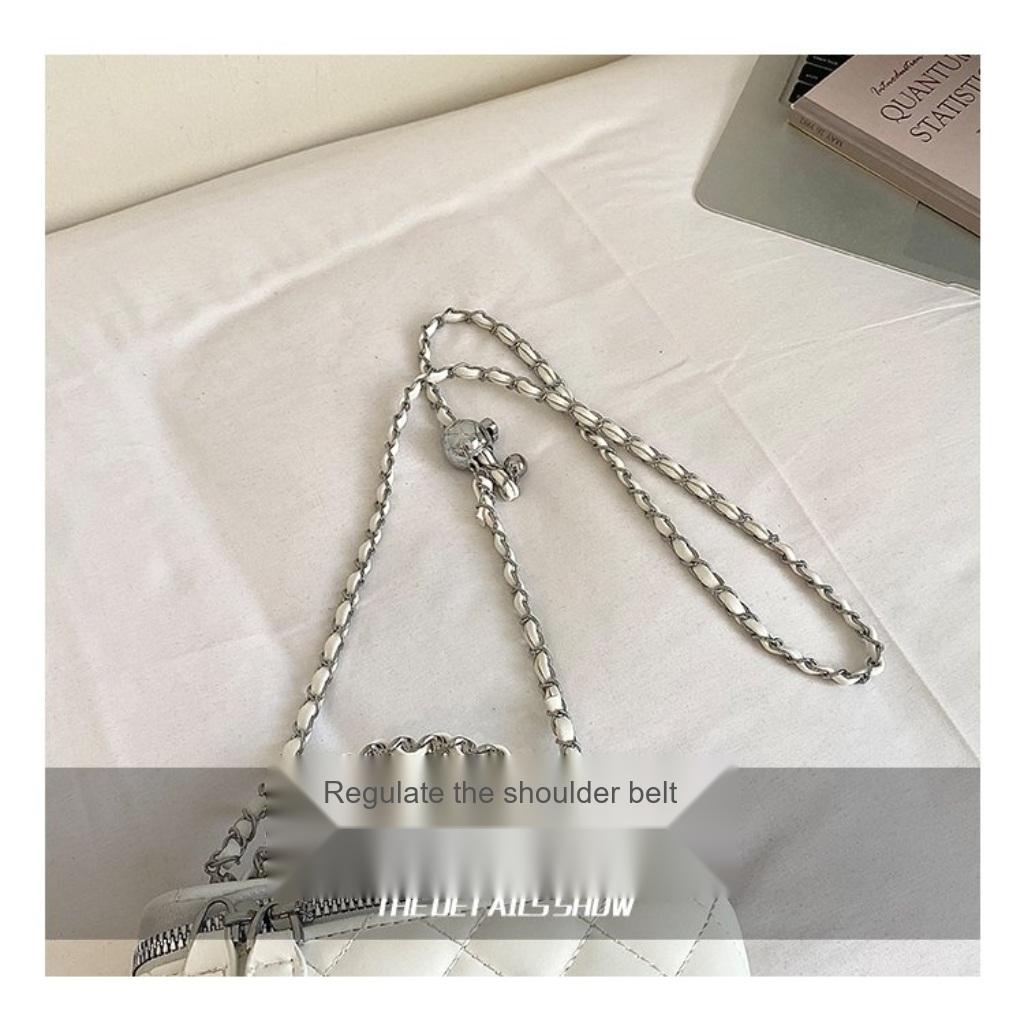 Crossbody Bag Women PU Quilted Chain Strap Daily Commute