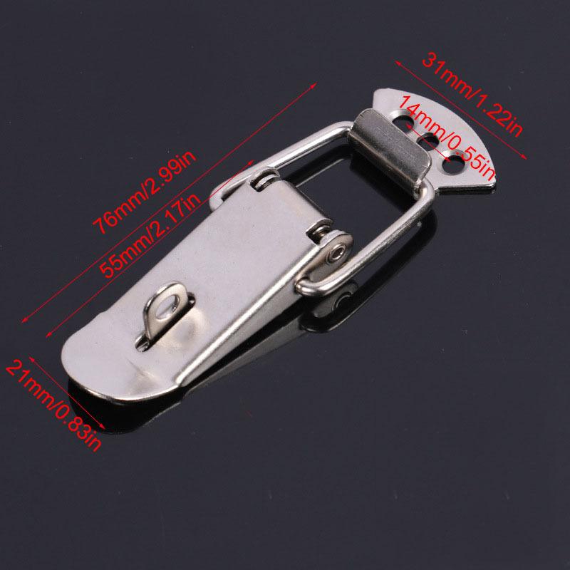 2pcs Universal Metal Snap Buckle Hasp Multifunctional Duckbill Lock Buckle for Storage Box, Door, Windows