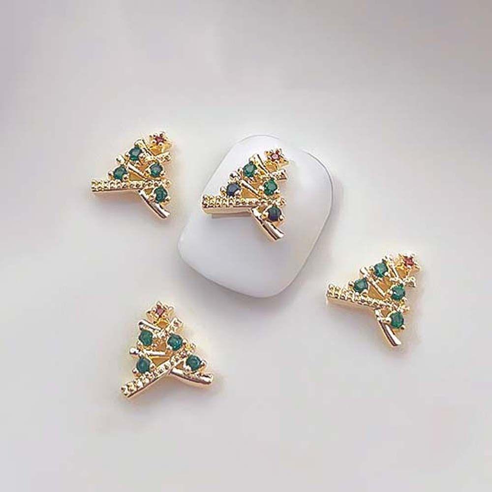 Snowflake Nail Rhinestones 3D Nail Jewelry Christmas Nail Drills Christmas Nail Decorations