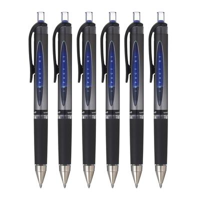 Uni-Ball Gel Impact RT UMN-152S 1.0mm Gel Retractable Rollerball Pen Blue Ink Pack of 6 for Office School Home