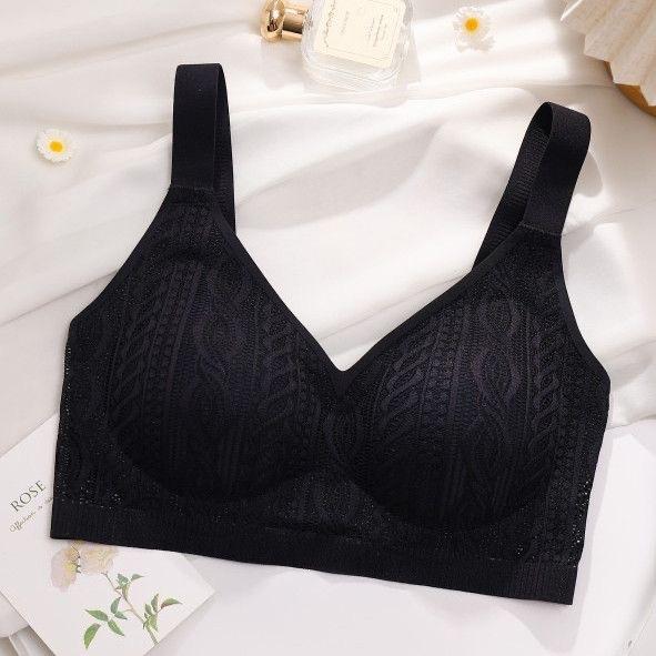 Sexy Lace Bra Seamless Plus Size Bra for Women No Steel Ring Breathable Adjustable Push Up Bra
