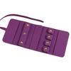 Versatile Jewelry Case Roll Portable Storage Box for Necklaces/Earrings/Rings/Bracelet/Watch Travel Organizer Bags  Purple