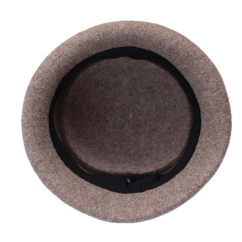 Hepburn style wool beret women's autumn and winter new retro versatile styling top hat showing the face small crimping basin hat