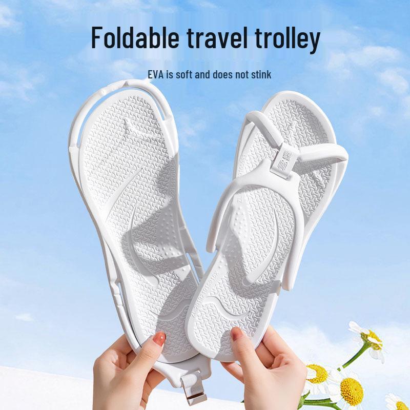 Unisex Portable Folding Non-Slip Travel Slippers for Bath & Beach