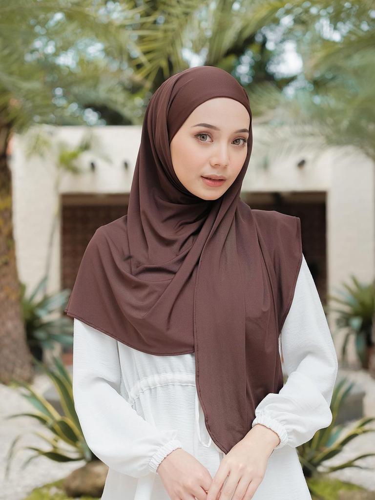 Ready To Wear Premium Instant Cotton Jersey Hijab Good Stitch Stretchy Jersey Scarf Plain Muslim Shawls Turban Headwraps