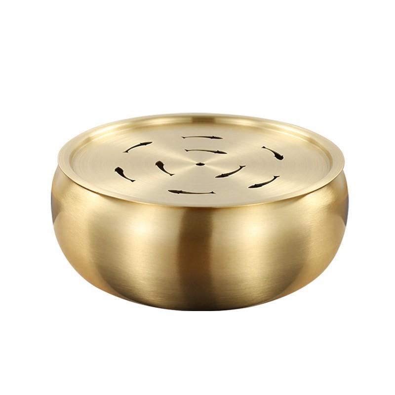 Copper Tea Washer Large Capacity Japanese Style Zen Cleaning Bowl Gongfu Set