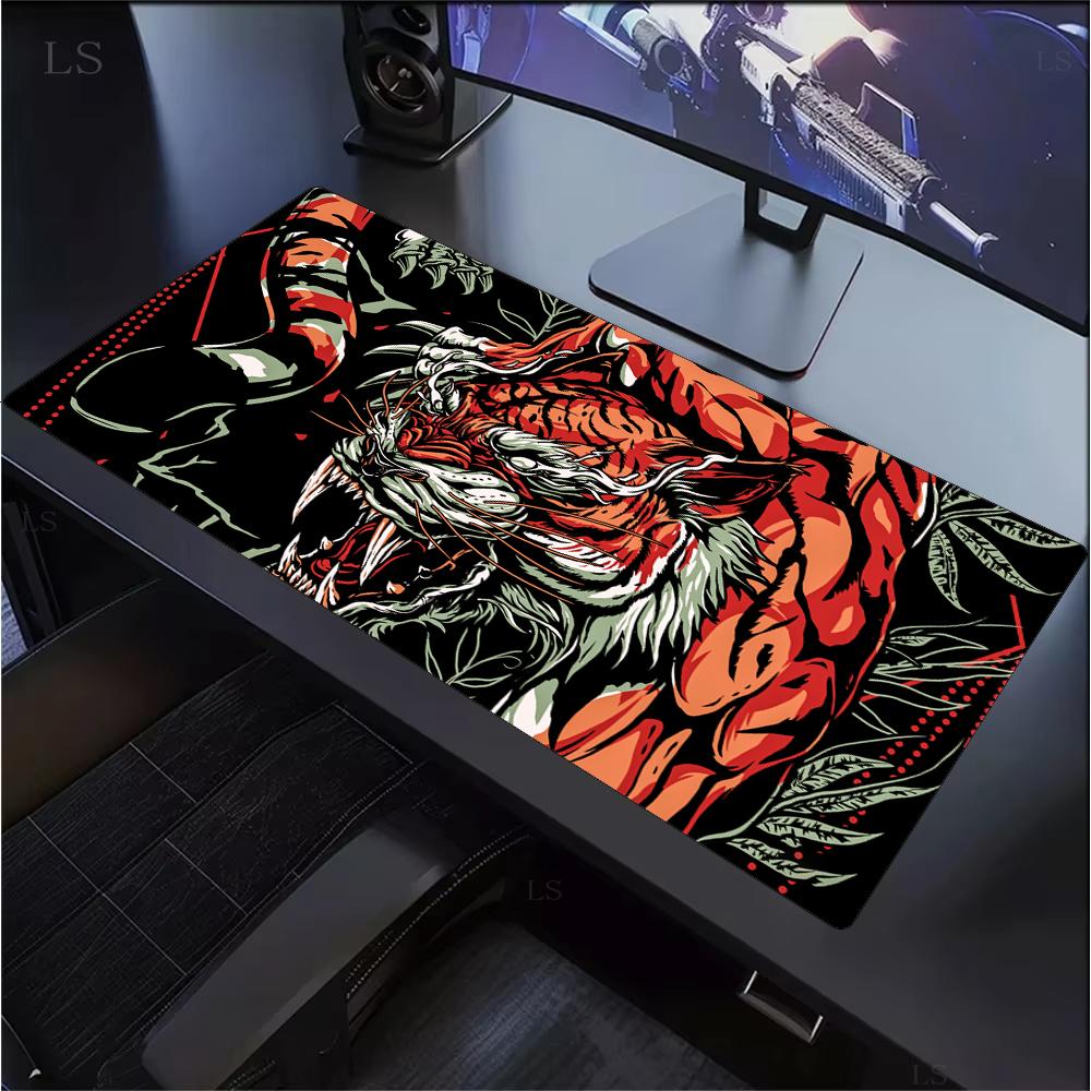 Lion Tiger Mouse Pad Non-slip HD Print Large Size 900x400mm Desk Mat Rubber Computer Rug Gamer Mouse Pads PC
