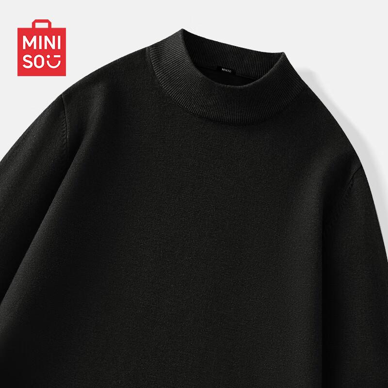 MINISO Men's 2024 Mock Neck Knit Sweater